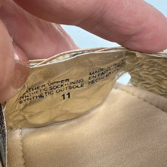 Seychelles Timber Gold Metallic Platform Wood Chunky Block Heel Sandal NEW - Picture 7 of 11